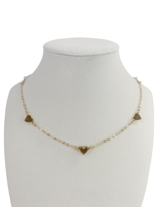 Dainty Rolo Heart Chain Necklace